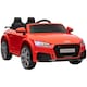 image 1 of HOMCOM 12V Battery Licensed Audi TT RS Ride-On Car w/ Headlight, Red