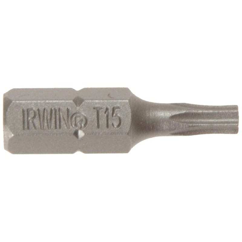 Irwin Screwdriver Bits, Torx - Multi Colour - T15 x 25mm Pack of 10