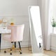 image 3 of Living and Home Modern Rectangular Metal Floor Mirror