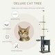 image 3 of PawHut Floor to Ceiling Cat Tree Adjustable Height 220-265cm, Dark Grey