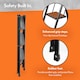 image 2 of VonHaus Steel Folding 3 Step Ladder Slim with Anti Slip Feet