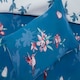 image 3 of Hummingbird Microfibre Reversible Duvet Cover Set with Pillowcase Blue | King
