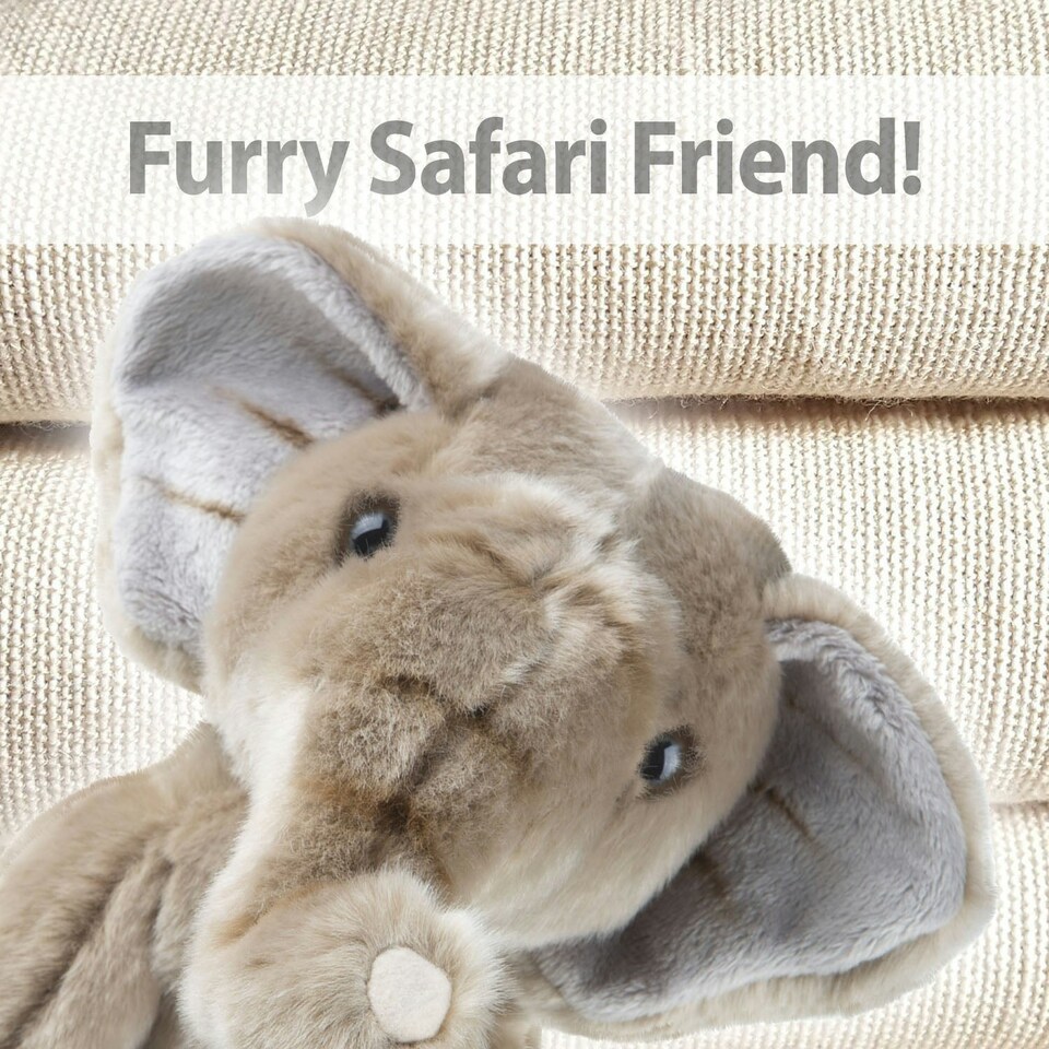 image 1 of Safari Elephant 30cm Plush Premium Lifelike Toy - Natural World Collection