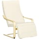 image 6 of HOMCOM Lounge Chair Recliner Adjustable Footrest Home Cream White