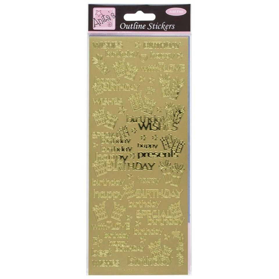 Outline Stickers - Special Birthday Wishes