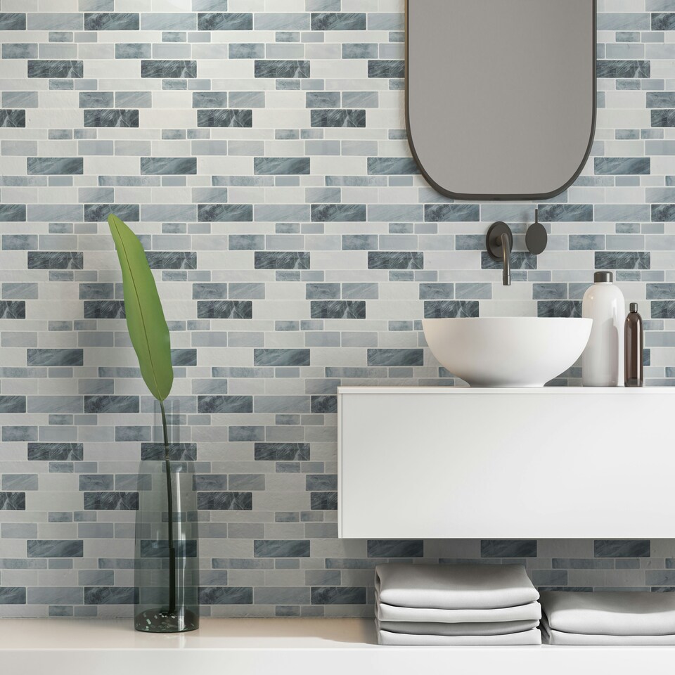 image 1 of Wall Tile Slate 30.5x30.5cm Grey (5 Tiles Per Pack)
