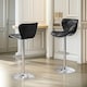 image 4 of Set Of 2 Height Adjustable 360 Swivel Barstools With Shell Backrest Black Black