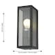 image 5 of Set of 2 Montrose - Black Outdoor Wall Lights | Black | Clear | 2