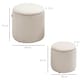 image 7 of HOMCOM Modern Fabric Storage Ottoman with Removable Lid, Set of 2, Cream White