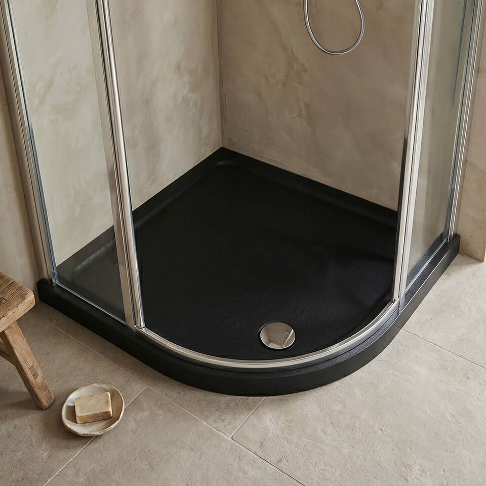 image 1 of Balterley Premium Quadrant Shower Tray | Grey | Grey Slate | 1