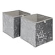 image 1 of OHS 2 Pack Crushed Velvet Folding Storage Cube Boxes, 27x27cm - Grey