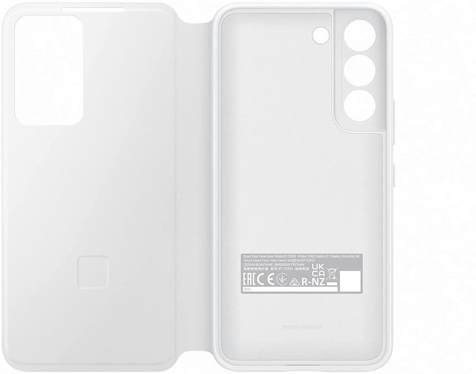 Samsung Galaxy S22 Plus Clear View Cover White - EF-ZS906CWEGEW