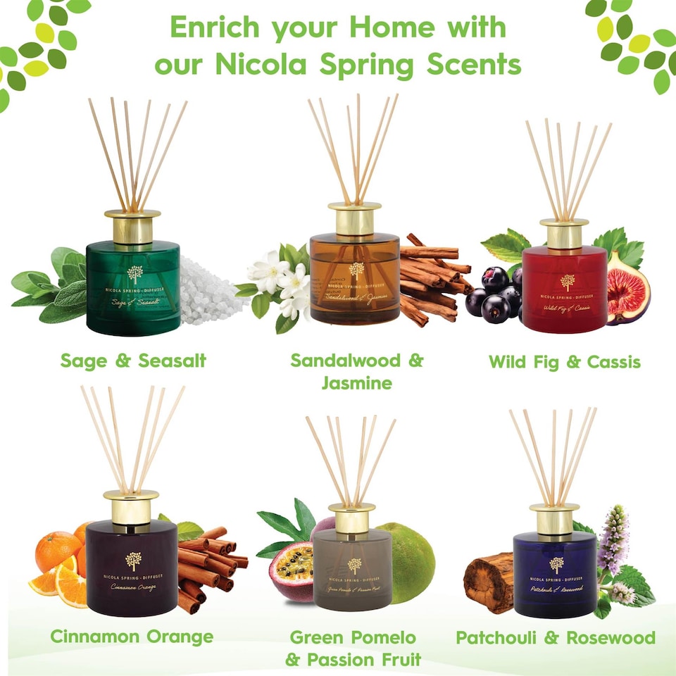 image 1 of Nicola Spring Reed Diffuser - 200ml - Patchouli & Rosewood