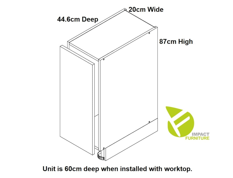 image 1 of Kitchen Cabinet Pull Out Storage Basket 200mm Unit Modern Grey Gloss Base Storage Cupboard Star