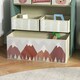 image 9 of ZONEKIZ Kids Storage Unit, Childrens Toy Storage Organiser, with 6 Fabric Bins | Green | 63 x 30 x 66 cm