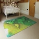 image 3 of World map yellow and green (Rug) Yellow | Medium: 80x150cm