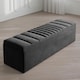 image 1 of Safar 180cm Large Ottoman Storage Box - Naples Shoes Bench - Charcoal Lined Upholstery Blanket Storage Box