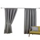image 4 of Eclipse Pencil Pleat Blackout Curtains - Grey - 229cm x 137cm