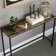image 4 of Vida Designs Brooklyn Console Table Hallway Shelf, Dark Wood