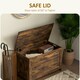 image 4 of HOMCOM Storage Chest with 2 Safety Hinges, Storage Bench, Rustic Brown Brown