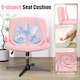 image 2 of Rattantree Ergonomic Cross Legged Office Chair Armless Velvet Desk Chair