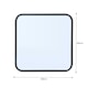 image 2 of Showerdrape Shoreditch Square Wall Mounted Black Framed Bathroom Mirror 40 x 40cm