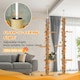 image 4 of PawHut 242cm Floor to Ceiling Cat Tree with Leaves, Scratching Post, Orange
