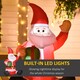 image 3 of HOMCOM 4ft Inflatable Christmas Santa Claus Gift with LED Xmas Decor Holiday Outdoor Yard Decoration