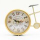 image 3 of Hometime Mantel Clock Bicycle Gold | White