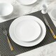 image 3 of 42pc White Porcelain Round Dinner Set