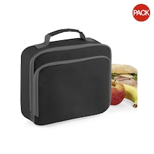 Quadra Lunch Cooler Bag (Pack of 2) - Black - One Size