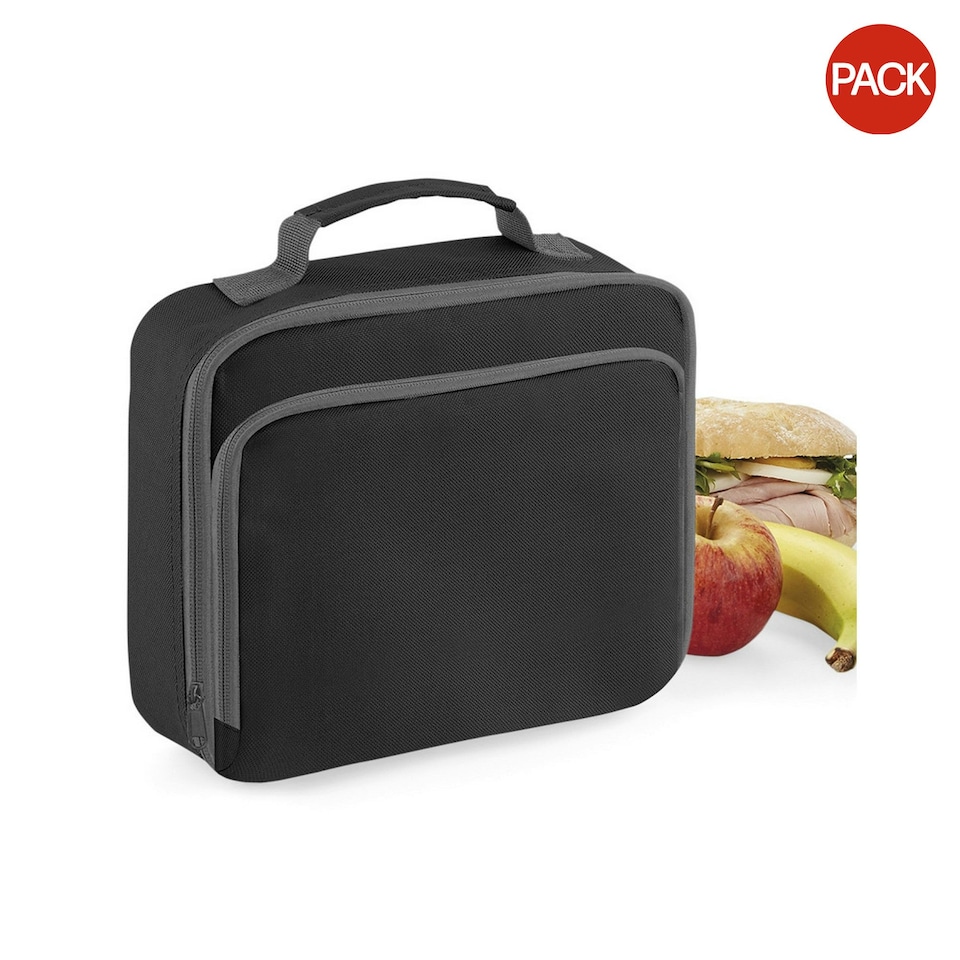 image 1 of Quadra Lunch Cooler Bag (Pack of 2) - Black - One Size