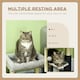 image 4 of PawHut Small Cat Tree with Scratching Post Bed Toy for Indoor Cats, Grey