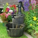 image 4 of GardenKraft 20890 2-Tier Barrel Water Fountain With Pump