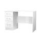 image 4 of Hampshire 3 Drawer Desk in White Matt (Ready Assembled) | White | White Matt