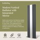 image 2 of Balterley Embrace Vertical Double Panel Radiator with Mirror | Grey | Anthracite | 1