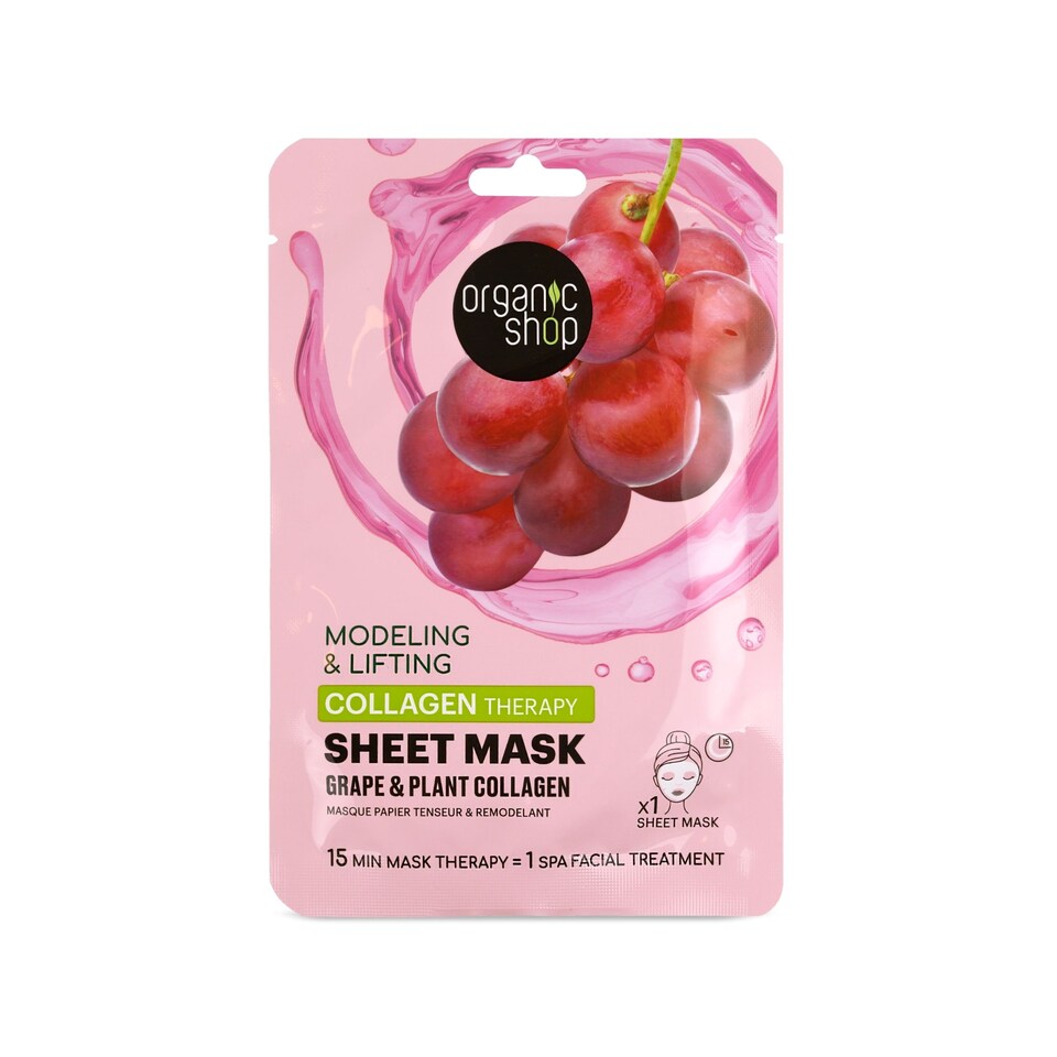 image 1 of Organic Shop Collagen Therapy Model & Lift Sheet Mask, 1 pc