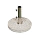 image 4 of 15kg Round Granite Garden Parasol / Umbrella Base Weight Stainless Steel Pole Grey