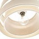 image 4 of Contemporary Quality Cream Linen Fabric Triple Tier Ceiling Pendant Light Shade | Cream | Cream | 1