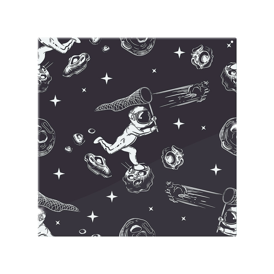 image 1 of Astronaut Catches A Comet Splash Back | White