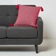 image 2 of Homescapes Porto Handwoven Red Geometric Kilim Cushion - 45 x 45 cm Red