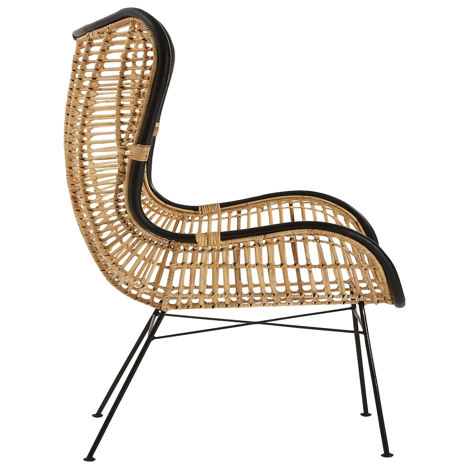 image 1 of Interiors by Premier Natural Rattan Egg Chair, Rustless Metal Rattan Chair, Easy Cleaning Armchair, Eco-friendly Outdoor Chair
