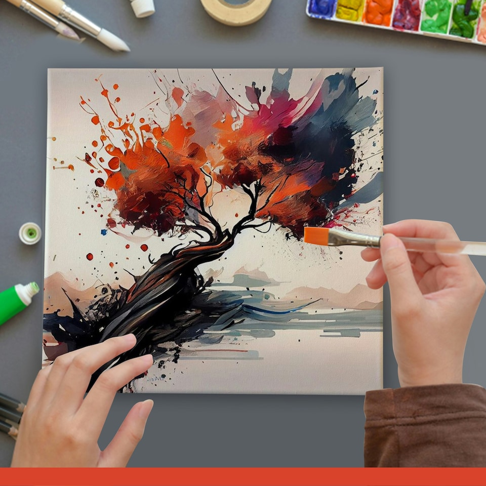 image 1 of 20x25cm Stretched Mini Canvas 280gsm