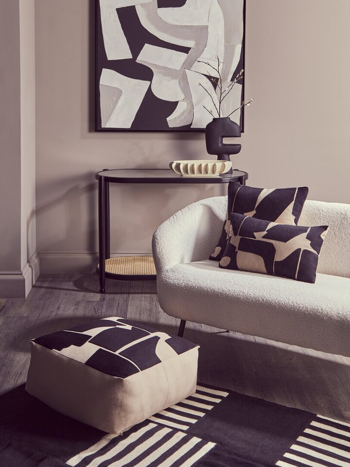image 1 of Bosie Ozella Natural And Black Cushion