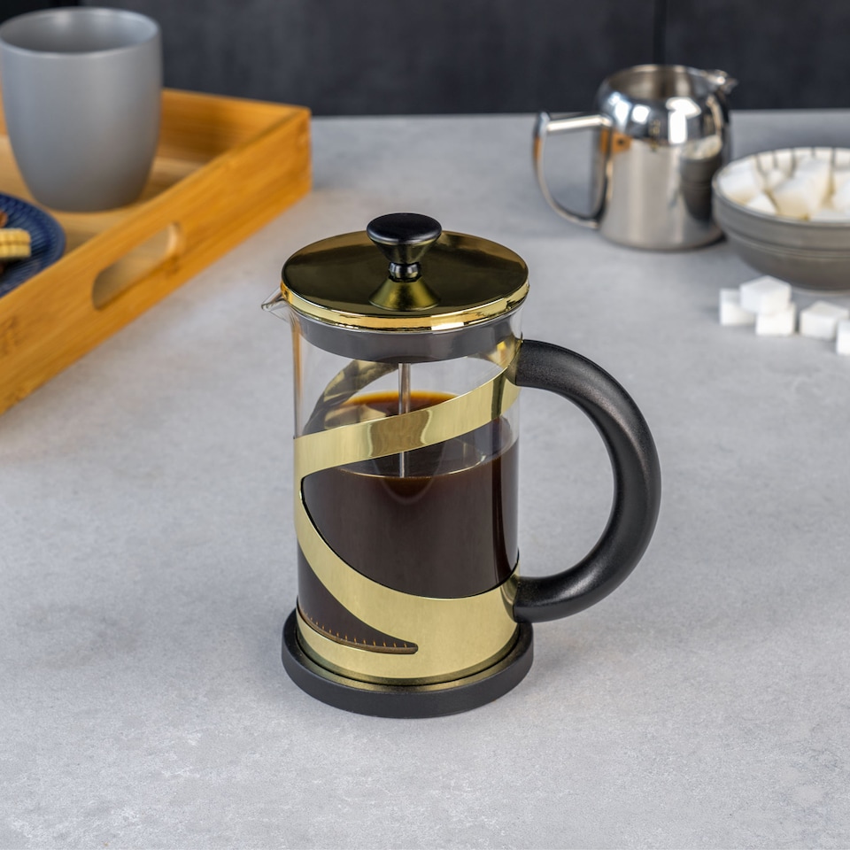 image 1 of Café Olé Classico Cafetière, Gold, 800ml / 6 Espresso Cups, French Press Coffee Maker