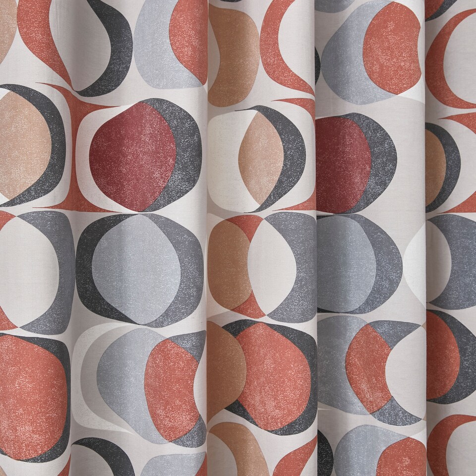 image 1 of Fusion Sander Eyelet Curtains Spice