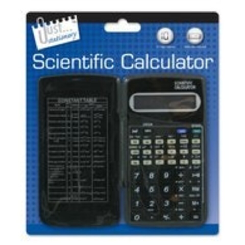 image 1 of Just Stationery Scientific Calculator with Folding Cover