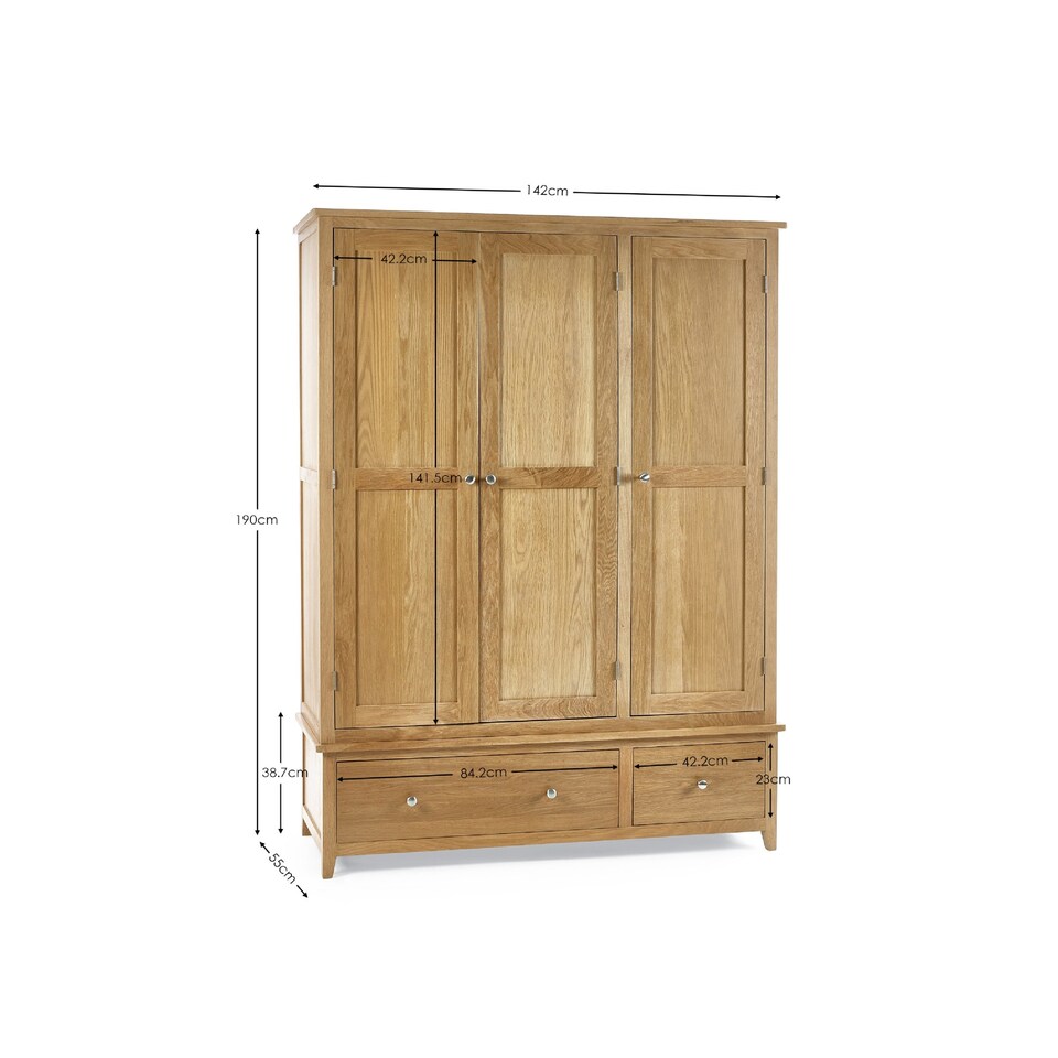 image 1 of Mallory 3 Door Wardrobe