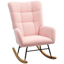 HOMCOM Rocking Chair, Modern Armchair with Backrest for Bedroom 