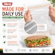 image 8 of Hero Reusable Press Seal Freezer Bags - Pack of 50 BPA Free Food Storage Bags for Sandwiches, Fruit, Meat, Vegetables & Freezer Storage